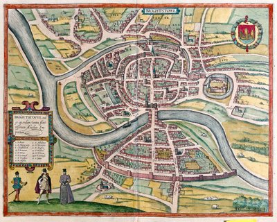 Bristol - Grã-Bretanha, em "Civitates Orbis Terrarum" de Georg Braun, Colónia 1617 de Georg Braun