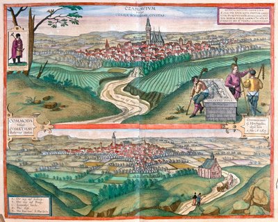 Caslav (Boémia) - Chomutov, República Checa - em "Civitates Orbis Terrarum" de Georg Braun, Colónia 1617 de Georg Braun