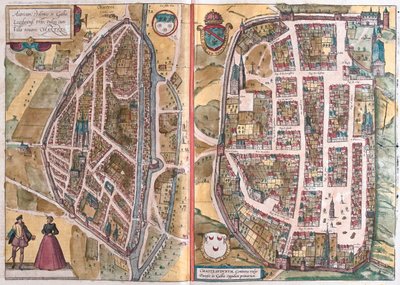 Chartres, França, em "Civitates Orbis Terrarum" de Georg Braun, Colónia 1617, de Georg Braun