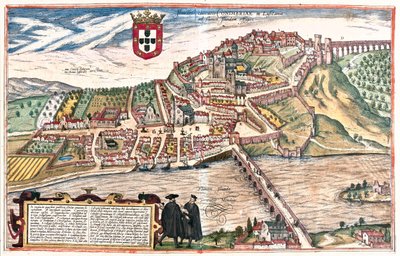Coimbra, Portugal - em "Civitates Orbis Terrarum" de Georg Braun, Colónia 1617 de Georg Braun
