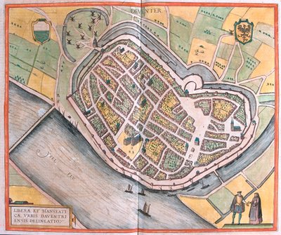 Deventer, Países Baixos - em "Civitates Orbis Terrarum" de Georg Braun, Colónia 1617 de Georg Braun