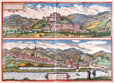 Dillenburg - Siegen, Alemanha - em "Civitates Orbis Terrarum" de Georg Braun, Colónia 1617 de Georg Braun