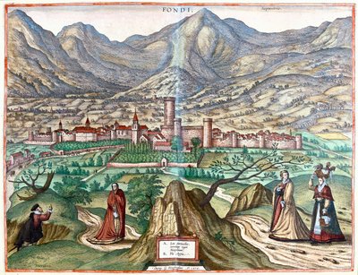 Fondi (país romano), Itália - em "Civitates Orbis Terrarum" de Georg Braun, Colónia 1617 de Georg Braun