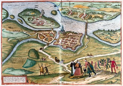 Gyor, Hungria - em "Civitates Orbis Terrarum" de Georg Braun, Colónia 1617 de Georg Braun