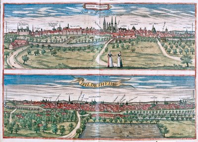 Hildescheim, Alemanha - em "Civitates Orbis Terrarum" de Georg Braun, Colónia 1617 de Georg Braun
