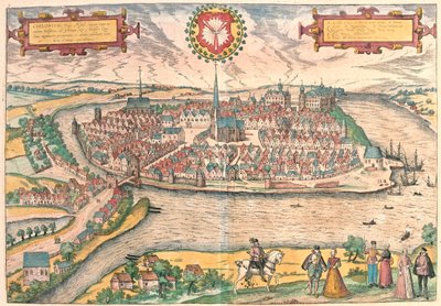 Kiel, Alemanha - em "Civitates Orbis Terrarum" de Georg Braun, Colónia 1617 de Georg Braun