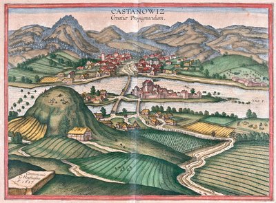 Kostajnica, Croácia - em "Civitates Orbis Terrarum" de Georg Braun, Colónia 1617 de Georg Braun