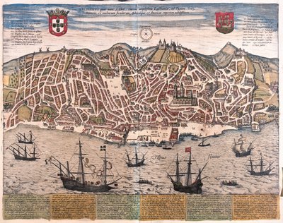 Lisboa, Portugal - em "Civitates Orbis Terrarum" de Georg Braun, Colónia 1617 de Georg Braun
