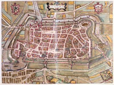 Luneburg, Alemanha - em "Civitates Orbis Terrarum" de Georg Braun, Colónia 1617 de Georg Braun