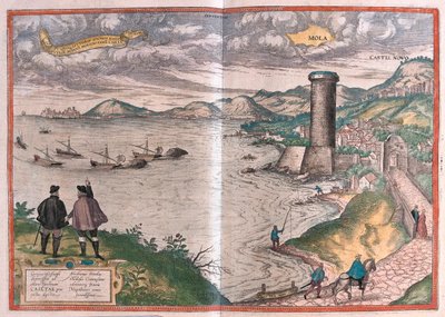 Mola de Bari, Itália - em "Civitates Orbis Terrarum" de Georg Braun, Colónia 1617 de Georg Braun