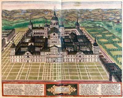 Mosteiro (Palácio do Rei Filipe II), Espanha - em "Civitates Orbis Terrarum" de Georg Braun, Colónia 1617 de Georg Braun