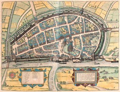 Neuss, Alemanha - em "Civitates Orbis Terrarum" de Georg Braun, Colónia 1617 de Georg Braun