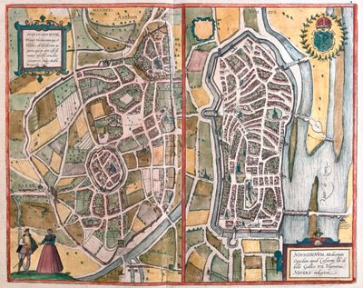 Nevers, França, em "Civitates Orbis Terrarum" de Georg Braun, Colónia 1617 de Georg Braun
