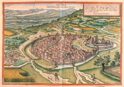 Novara, Itália - em "Civitates Orbis Terrarum" de Georg Braun, Colónia 1617 de Georg Braun