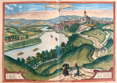 Penig, Alemanha - em "Civitates Orbis Terrarum" de Georg Braun, Colónia 1617 de Georg Braun