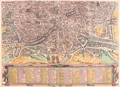 Roma, Itália - em "Civitates Orbis Terrarum" de Georg Braun, Colónia 1617 de Georg Braun