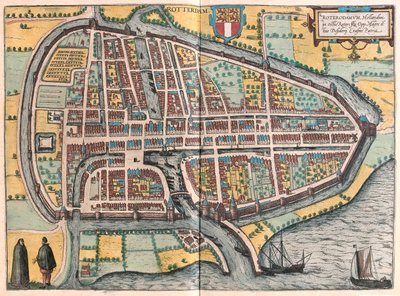 Roterdão, Países Baixos - em "Civitates Orbis Terrarum" de Georg Braun, Colónia 1617 de Georg Braun