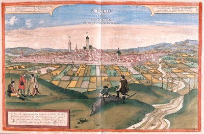 Sankt Polten, Áustria - em "Civitates Orbis Terrarum" de Georg Braun, Colónia 1617 de Georg Braun