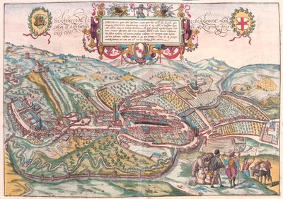 Serravalle, Vittorio Veneto (Treviso), Itália - em "Civitates Orbis Terrarum" de Georg Braun, Colónia 1617 de Georg Braun
