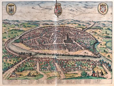Sevilha, Espanha - em "Civitates Orbis Terrarum" de Georg Braun, Colónia 1617 de Georg Braun