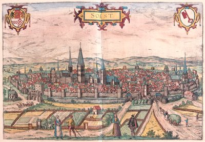 Soest, Alemanha - em "Civitates Orbis Terrarum" de Georg Braun, Colónia 1617 de Georg Braun