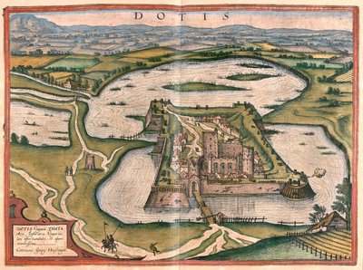 Tata, Hungria - em "Civitates Orbis Terrarum" de Georg Braun, Colónia 1617 de Georg Braun