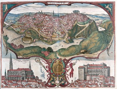 Toledo, Espanha - em "Civitates Orbis Terrarum" de Georg Braun, Colónia 1617 de Georg Braun