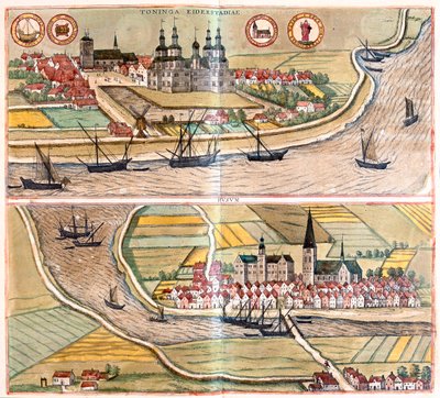 Tonning - Husum, Alemanha - em "Civitates Orbis Terrarum" de Georg Braun, Colónia 1617 de Georg Braun