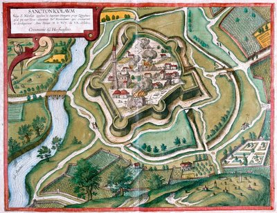 Torokszentmiklos, Hungria - em "Civitates Orbis Terrarum" de Georg Braun, Colónia 1617 de Georg Braun
