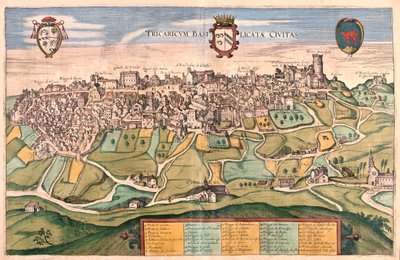 Tricarico, Itália - em "Civitates Orbis Terrarum" de Georg Braun, Colónia 1617 de Georg Braun