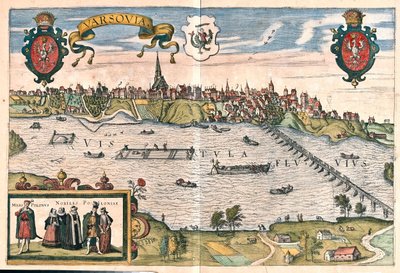 Varsavia, Polónia - em "Civitates Orbis Terrarum" de Georg Braun, Colónia 1617 de Georg Braun
