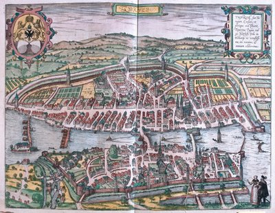 Zurique, Suíça - em "Civitates Orbis Terrarum" de Georg Braun, Colónia 1617 de Georg Braun