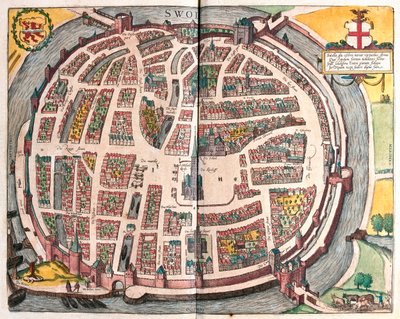 Zwolle, Países Baixos - em "Civitates Orbis Terrarum" de Georg Braun, Colónia 1617 de Georg Braun