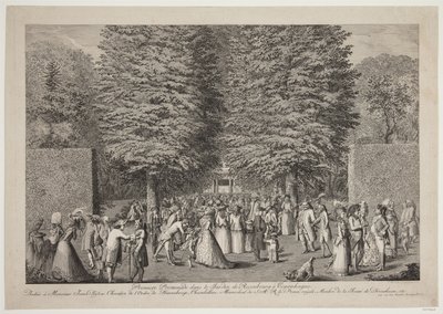 Primeira caminhada no Jardim Rosenburg em Copenhague de Georg Christian Schule