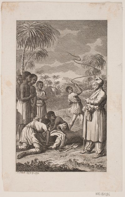 Escravo negro sendo chicoteado de Georg Christian Schule