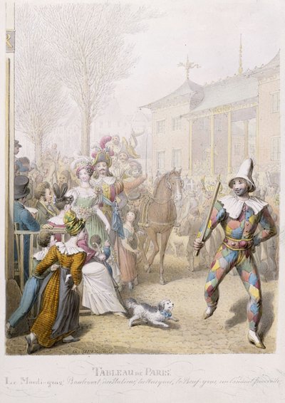 Terça-feira, Boulevard des Italiens, 1831 (wc no papel) de Georg Emanuel Opitz
