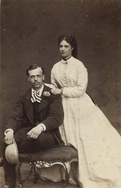 Grão-Duque Alexander Alexandrovich da Rússia e princesa Dagmar da Dinamarca, 1866. de Georg Emil Hansen