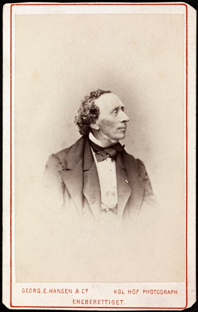 Retrato de Hans Christian Andersen (1805-1875), de Hansen, Georg Emil (1833-1891). Fotografia, c. 1871. Coleção Particular de Georg Emil Hansen