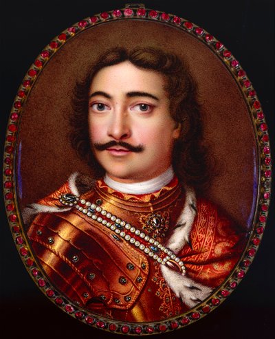 Retrato do Imperador Pedro I, o Grande 1672-1725. de Georg Friedrich Dinglinger