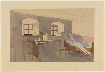 Um quarto com luz natural de Georg Friedrich Kersting