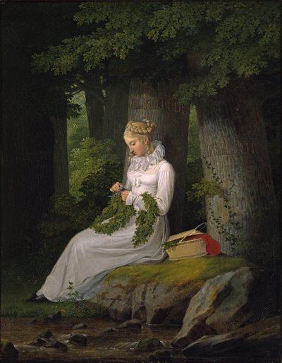 Alemão: Die Kranzwinderin O fabricante de coroas de flores de Georg Friedrich Kersting