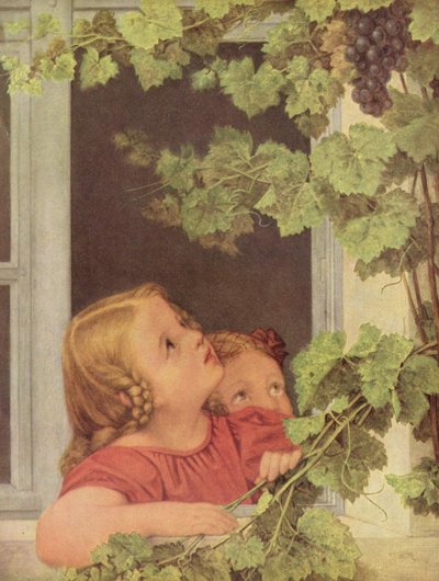 Alemão: Kinder am Fenster Crianças à janela de Georg Friedrich Kersting