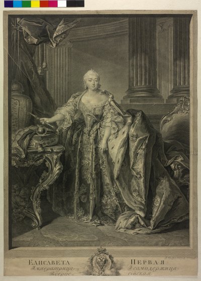 Imperatriz da Rússia Elisabeth Petrowna de Georg Friedrich Schmidt