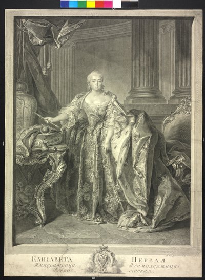 Imperatriz da Rússia Elisabeth Petrowna de Georg Friedrich Schmidt