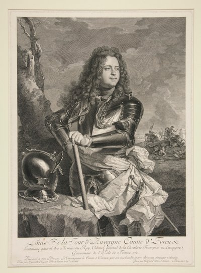 Retrato de Louis de la tour d de Georg Friedrich Schmidt