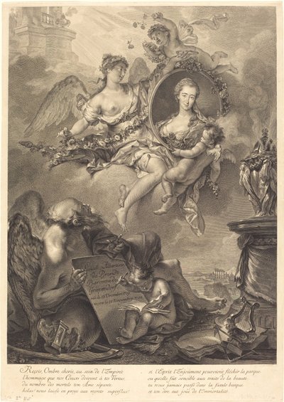 Louise Albertine de Brandt, Baronesa de Grapendorf de Georg Friedrich Schmidt, after Pierre Le Sueur
