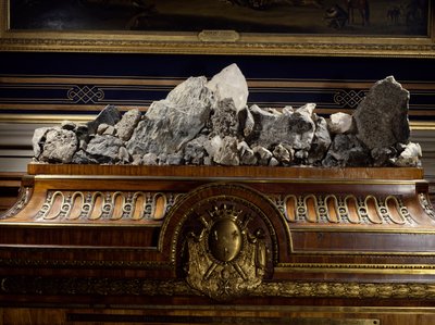 Gabinete Mineralógico do Príncipe do Conde pelo ebenista Haupt na Suécia. Detalhe. 1774 Chantilly. Museu do Conde de Georg Haupt