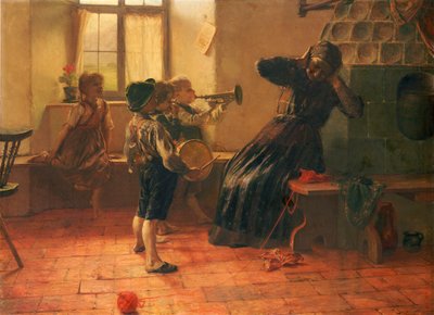 O Concerto (óleo sobre tela) de Georg Jakobides