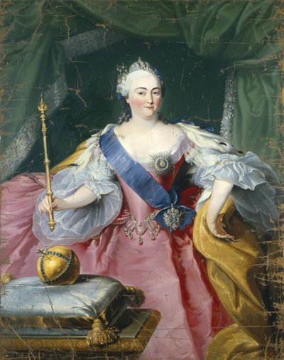 Retrato da imperatriz Elisabeth 1709-1762, 1750 de Georg Kaspar von Prenner