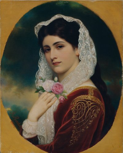 Cabeça de estudo fêmea de Georg Martin Ignaz Raab